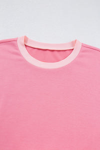 KaleaBoutique Stylish Half Sleeve Raw Seam High Low Side Split Top - KaleaBoutique.com
