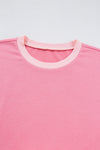 KaleaBoutique Stylish Half Sleeve Raw Seam High Low Side Split Top - KaleaBoutique.com