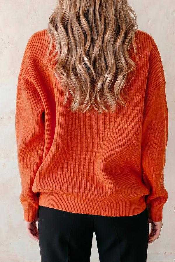 KaleaBoutique Drop Shoulder Long Sleeve Round Neck Halloween Sweater - KaleaBoutique.com