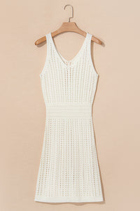 KaleaBoutique Perfect Eyelet Crochet Sleeveless V Neck Beach Dress - KaleaBoutique.com