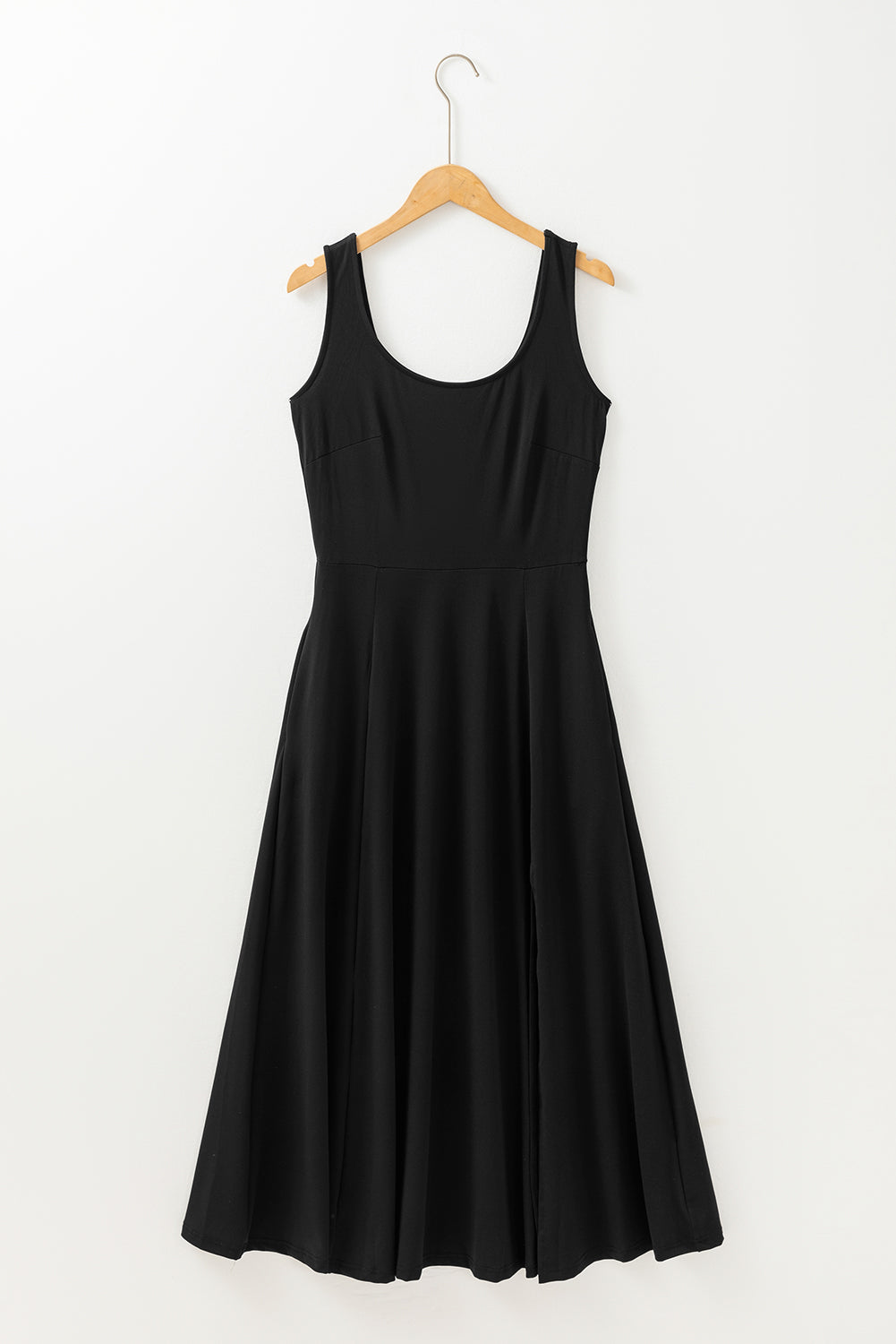 KaleaBoutique Chic Sleeveless Scoop Neck Flared Split Midi Dress - KaleaBoutique.com