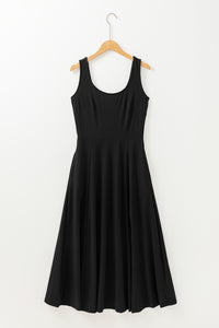 KaleaBoutique Chic Sleeveless Scoop Neck Flared Split Midi Dress - KaleaBoutique.com