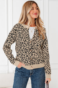 KaleaBoutique Stylish Leopard Drop Shoulder Chunky Knitted Cardigan Sweater - KaleaBoutique.com