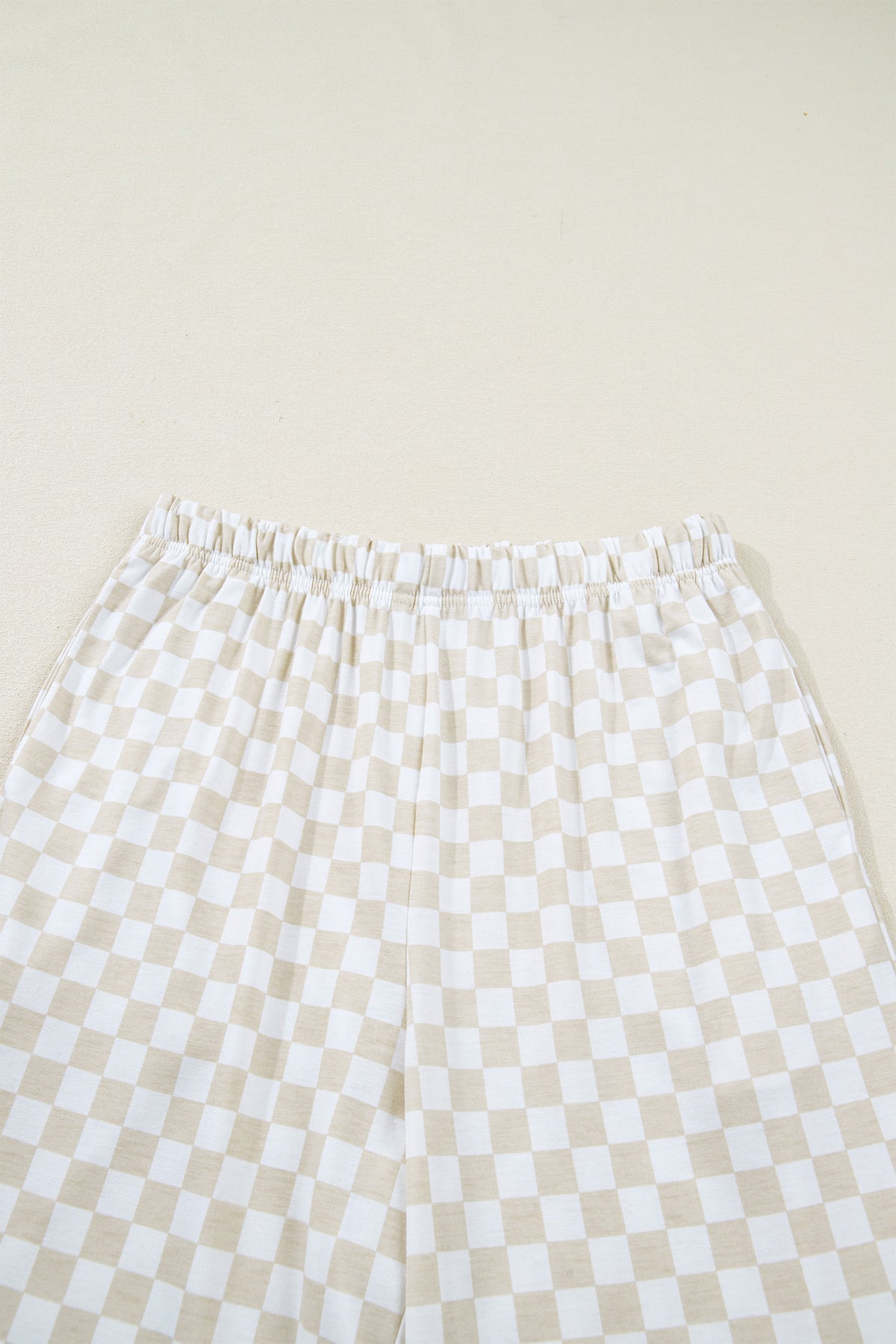 KaleaBoutique Comfortable Checkered Print Half Sleeve Tee 2pcs Lounge Pant Set - KaleaBoutique.com