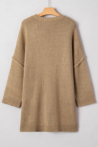 KaleaBoutique Stylish Oversize Drop Shoulder Slouchy Sweater Dress - KaleaBoutique.com