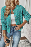 KaleaBoutique Rhinestone Decor Multicolor Confetti Sweater Cardigan - KaleaBoutique.com
