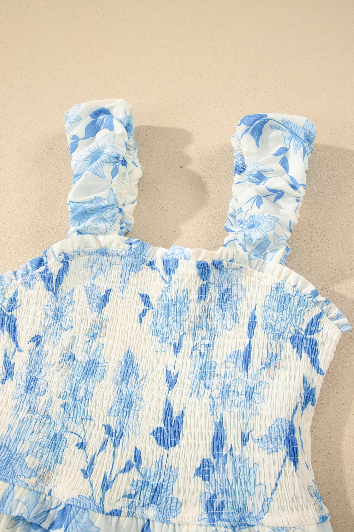 KaleaBoutique Comfortable Ruffled Straps Smocked High Waist Floral Maxi Dress - KaleaBoutique.com