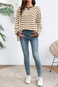 KaleaBoutique Comfortable Patchwork Ribbed Cuff Casual Pullover Sweatshirt - KaleaBoutique.com