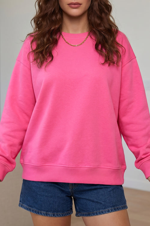 KaleaBoutique Stylish Slogan Print Round Neck Long Sleeve Sweatshirt - KaleaBoutique.com