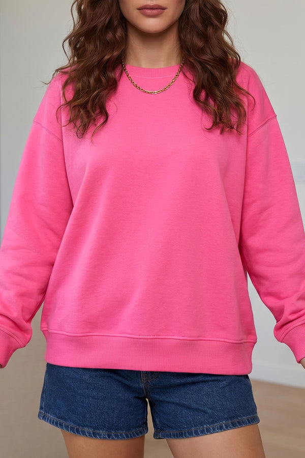 KaleaBoutique Stylish Slogan Print Round Neck Long Sleeve Sweatshirt - KaleaBoutique.com