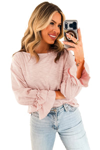 KaleaBoutique Stylish Long Sleeve Ruffle Cuff Casual Elegant Top - KaleaBoutique.com