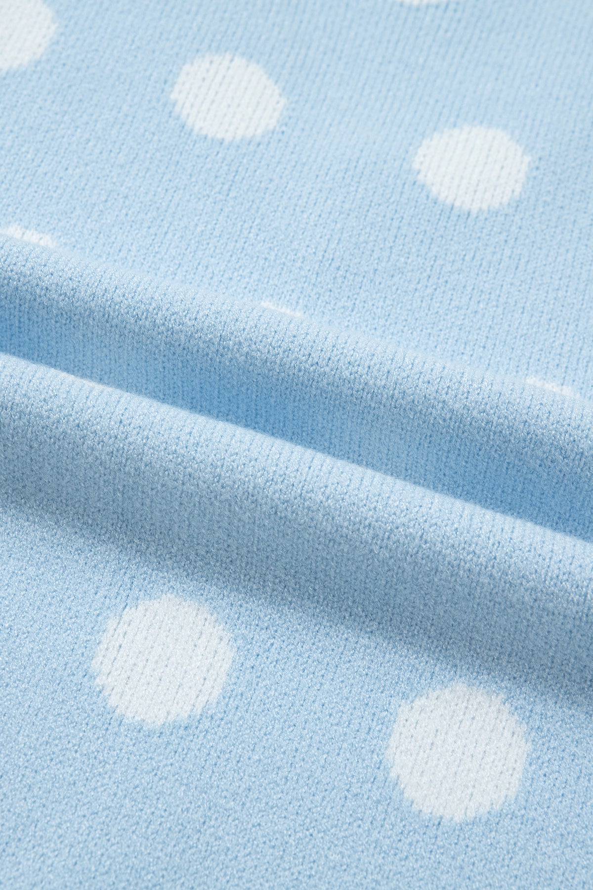 KaleaBoutique Comfortable Polka Dot Puff Short Sleeve Sweater Top - KaleaBoutique.com