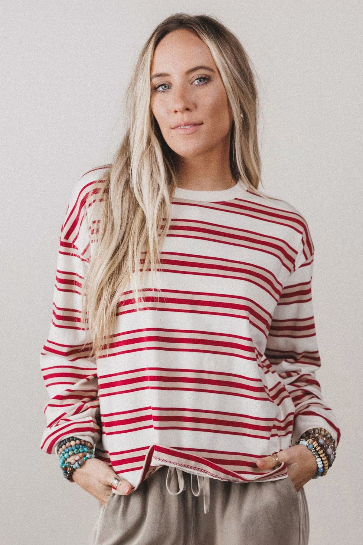 KaleaBoutique Dropped Shoulder Long Sleeve Casual Pullover Top - KaleaBoutique.com