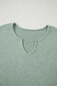 KaleaBoutique Comfortable Ribbed Notched Neck Knit Long Sleeve Leggings Two Pieces Lounge Set - KaleaBoutique.com