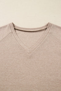 KaleaBoutique Stylish V Neck Contrast Lace Patchwork Long Sleeve Top - KaleaBoutique.com