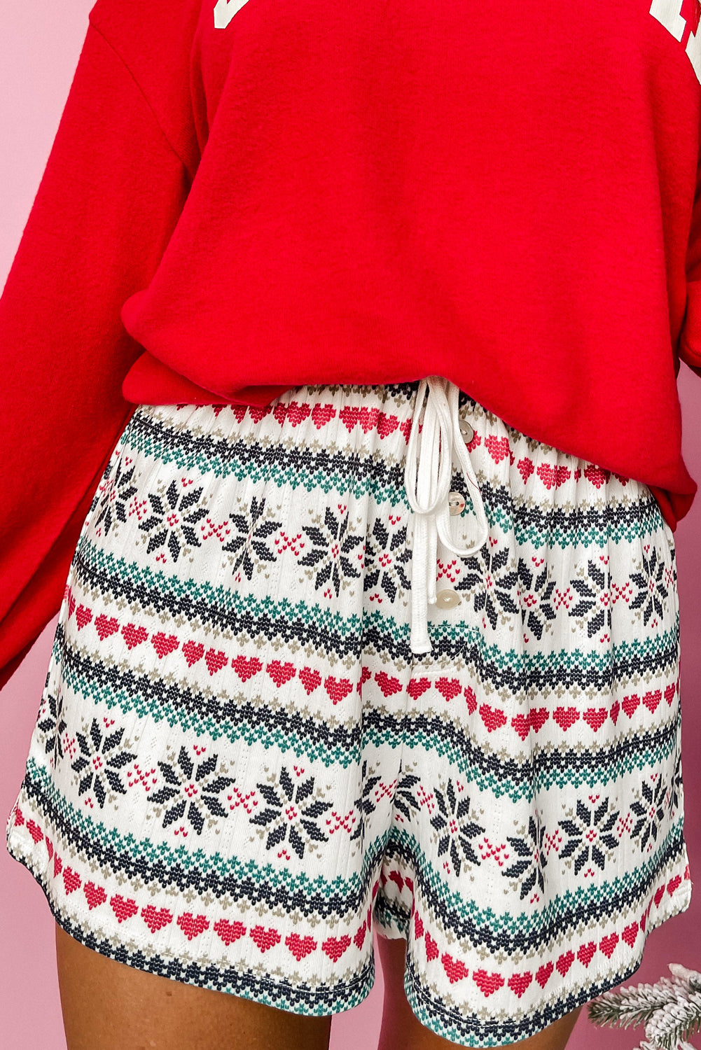 KaleaBoutique Stylish SLEIGH Snowflake Print Long Sleeve Wide Leg Lounge Set - KaleaBoutique.com