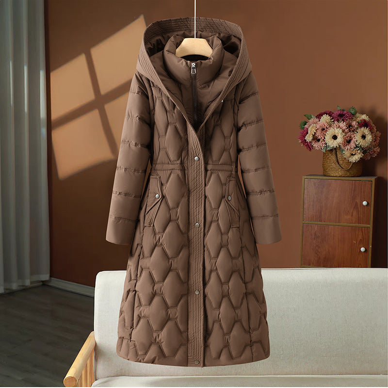 Women’s Mid-Length Slim-Fit Quilted Coat - KaleaBoutique.com