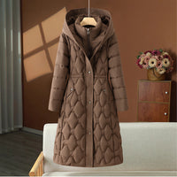 Women’s Mid-Length Slim-Fit Quilted Coat - KaleaBoutique.com