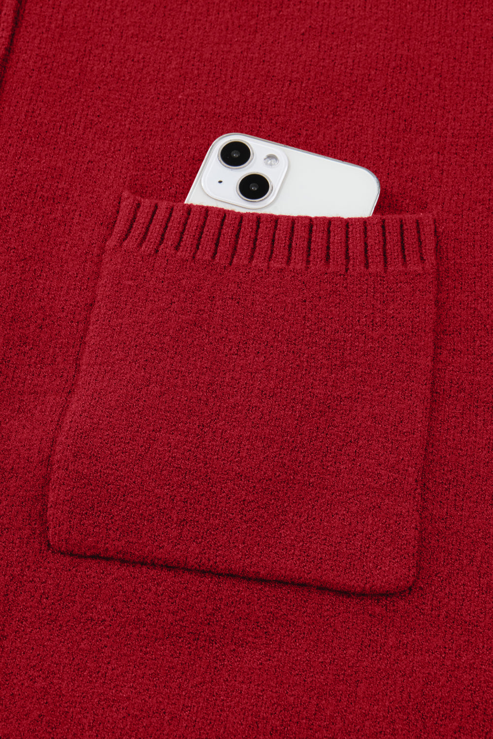 KaleaBoutique Stylish Ribbed High Neck Front Pockets Center Seam Shift Sweater Dress - KaleaBoutique.com