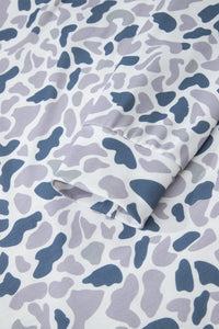 Camouflage Print Kangaroo Pocket Zip Collar Pullover Sweatshirt - KaleaBoutique.com