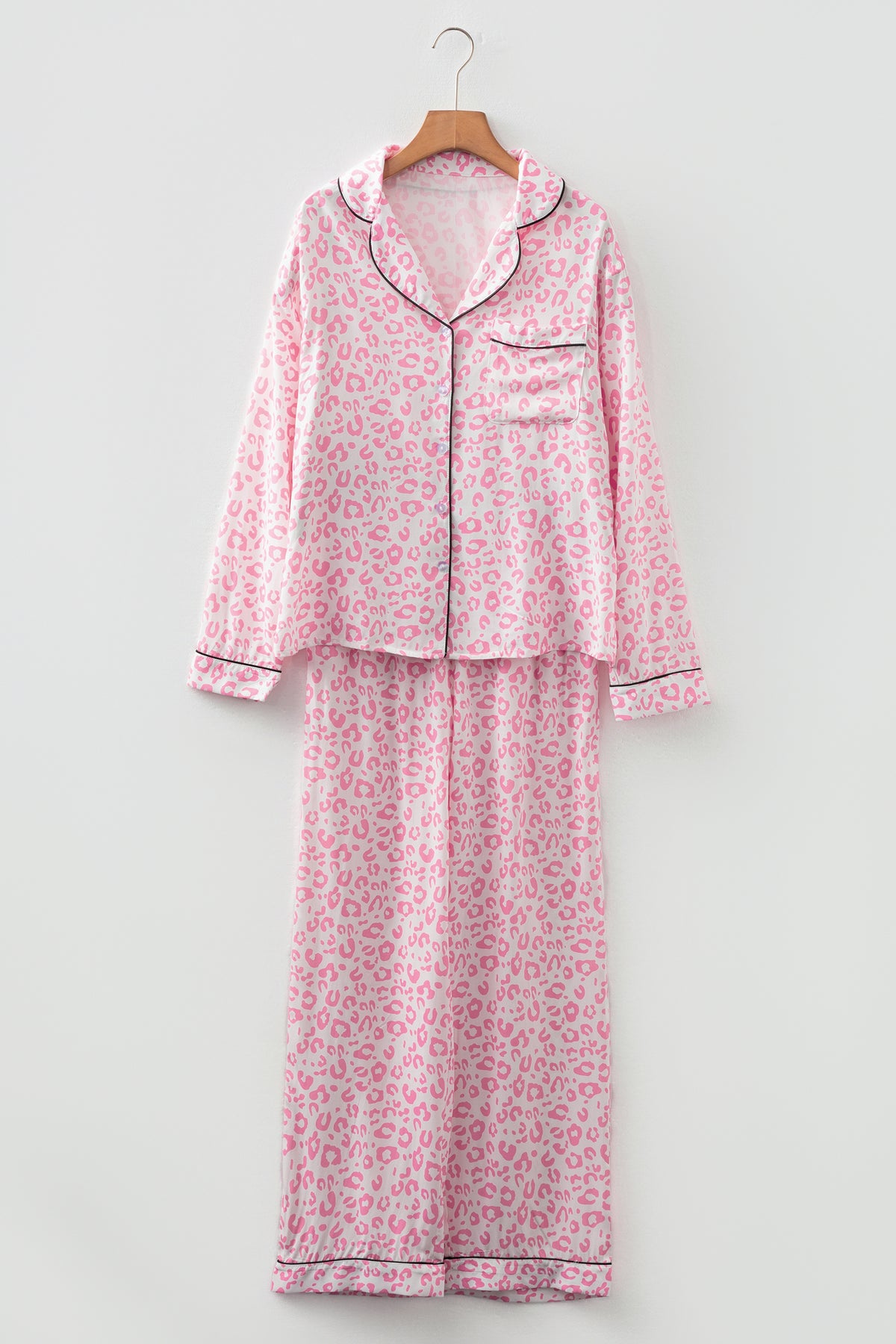 KaleaBoutique Stylish Leopard Print 2cps Long Pajama Set - KaleaBoutique.com
