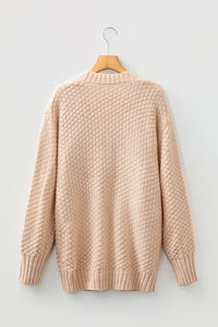 KaleaBoutique Comfortable Open Front Knitted Denim Pocket Patchwork Cardigan - KaleaBoutique.com