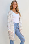 Confetti Rib Knit Long Sleeve Cardigan - KaleaBoutique.com