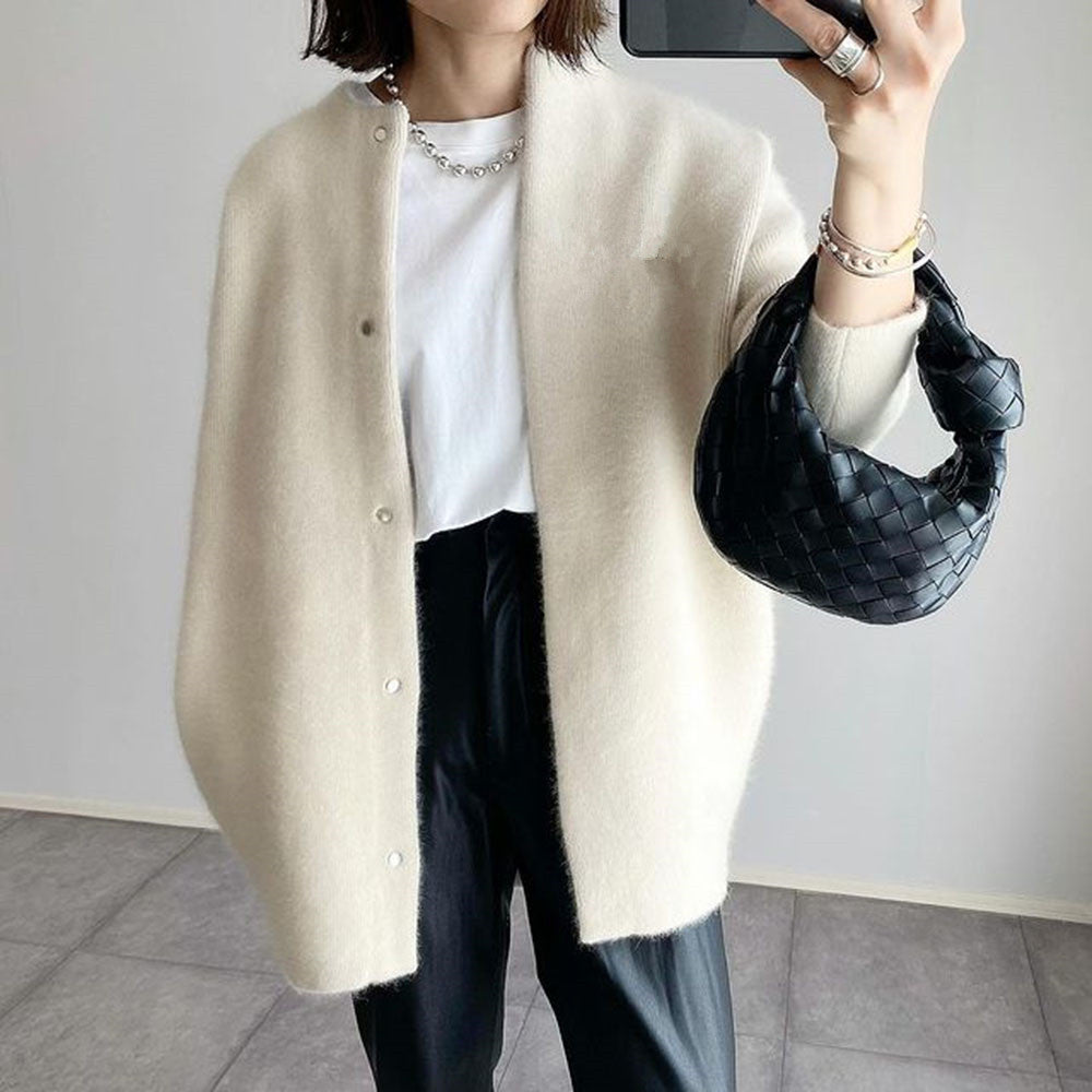 Women's Round-Neck Button-Front Longline Cardigan - KaleaBoutique.com