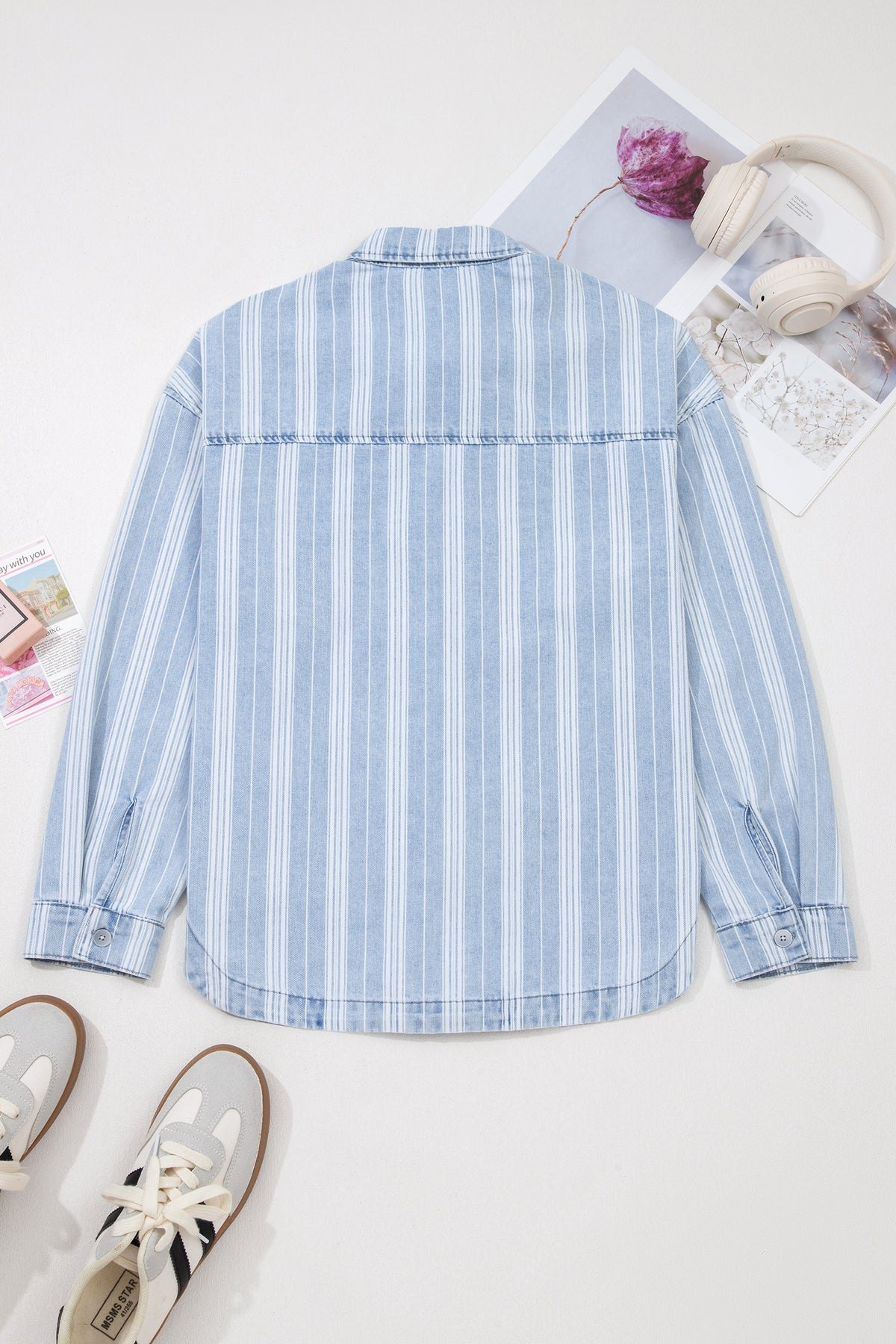 Boyfriend Chest Pocket Classic Denim Shacket - KaleaBoutique.com