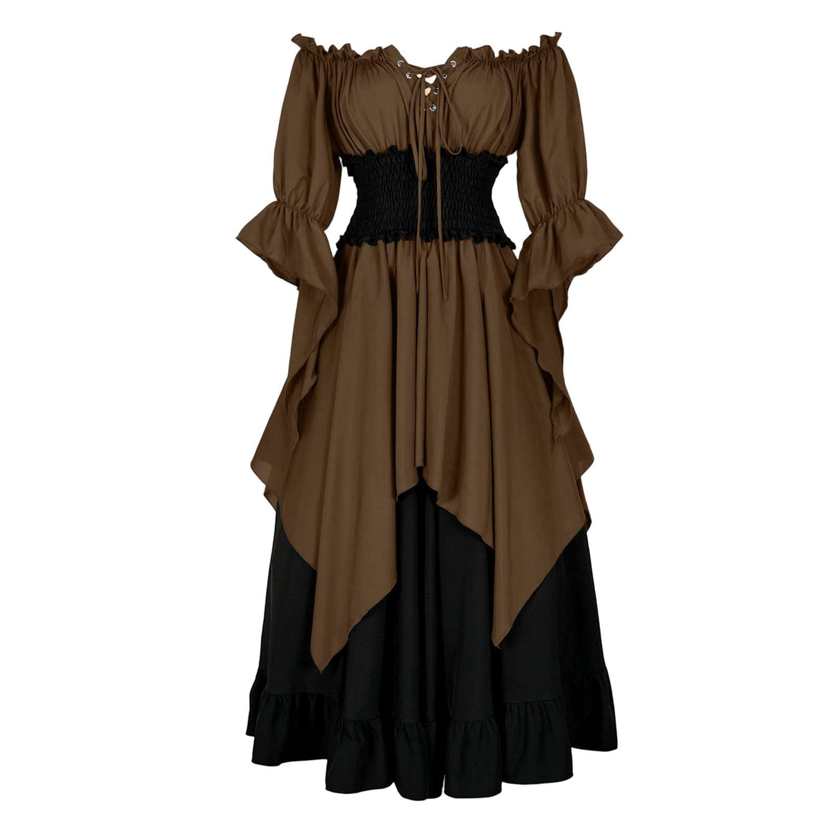 Retro Cosplay Halloween Pleated Corset Dress - KaleaBoutique.com