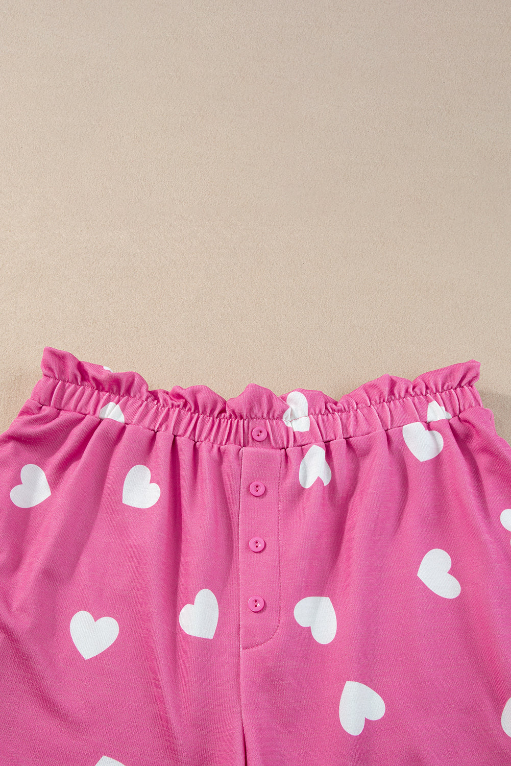 KaleaBoutique Comfortable Valentine Heart Print Long Sleeve Tee and Shorts Lounge Set - KaleaBoutique.com