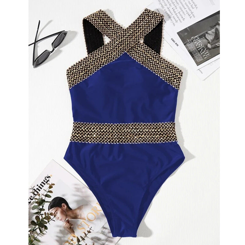 One Piece Swimsuit Solid Color Swimsuit Bikini - KaleaBoutique.com