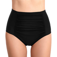 Women's High-Waist Ruched-Front Swim Briefs - KaleaBoutique.com