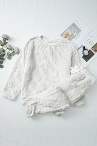 KaleaBoutique Stylish Leopard Textured Loose Fit Fleece Lounge Set - KaleaBoutique.com