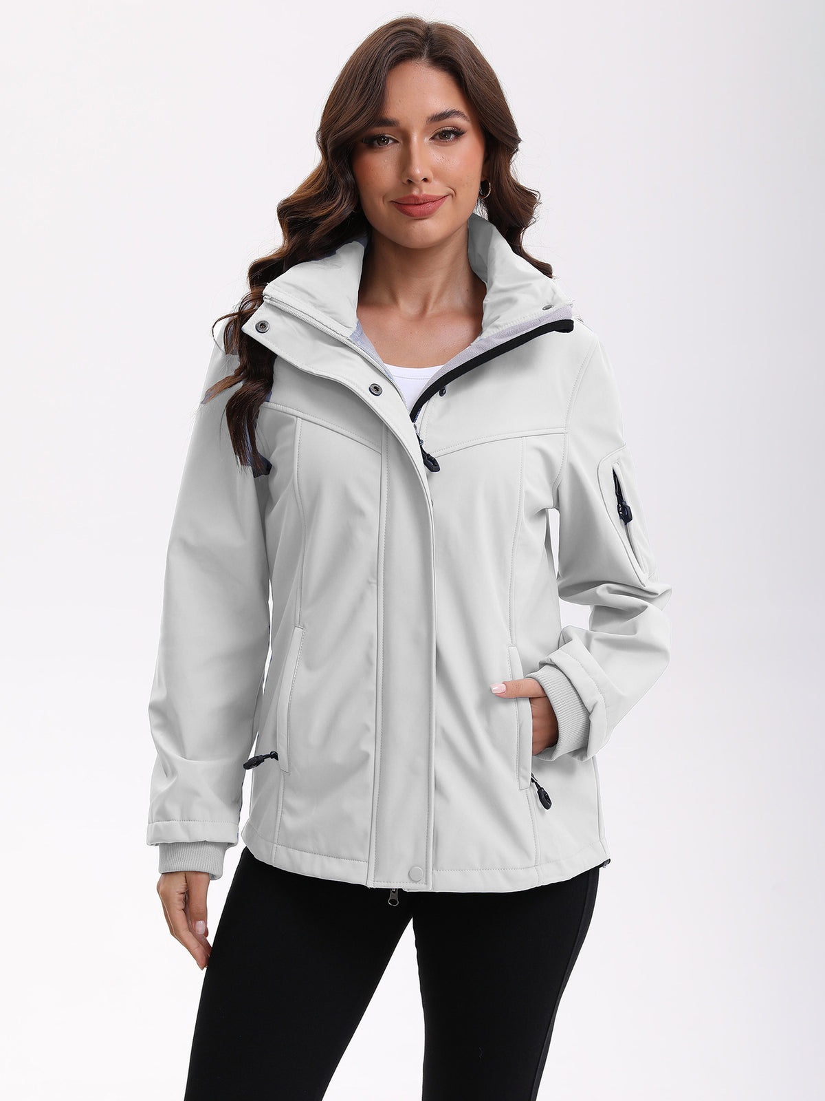Women’s Multi-Pocket Jacket with Detachable Hood - KaleaBoutique.com