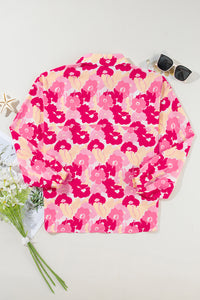 KaleaBoutique Blooming Floral Print Puff Sleeve Buttoned Shirt - KaleaBoutique.com
