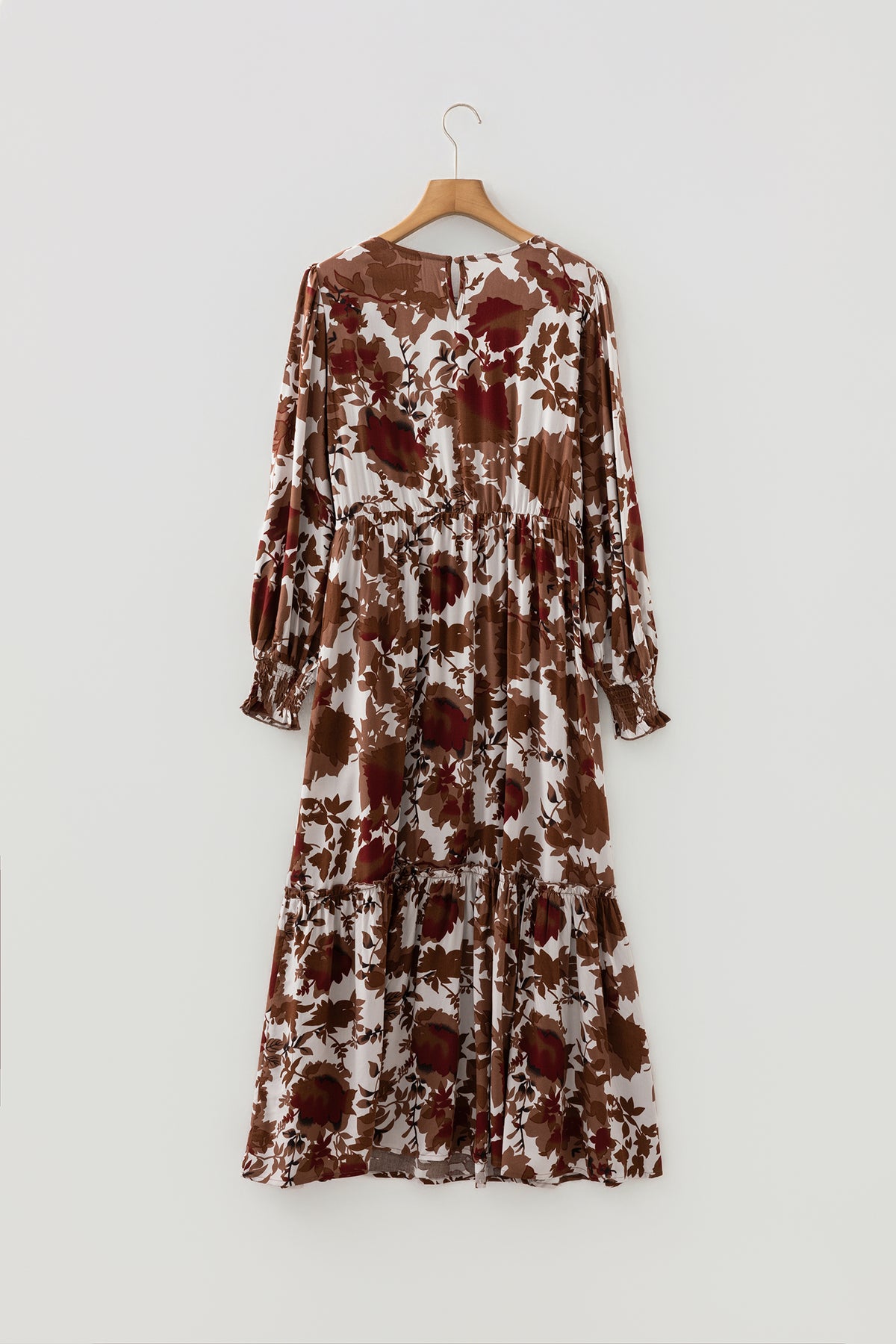 KaleaBoutique Comfortable Floral Puff Sleeve Smocked Bodice Ruffled Long Dress - KaleaBoutique.com