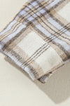 KaleaBoutique White Plaid Print Tunic Plus Size Shacket with Slits - KaleaBoutique.com