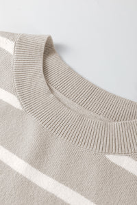 KaleaBoutique Stylish Side Slits Crewneck Short Sleeve Sweater Tee - KaleaBoutique.com