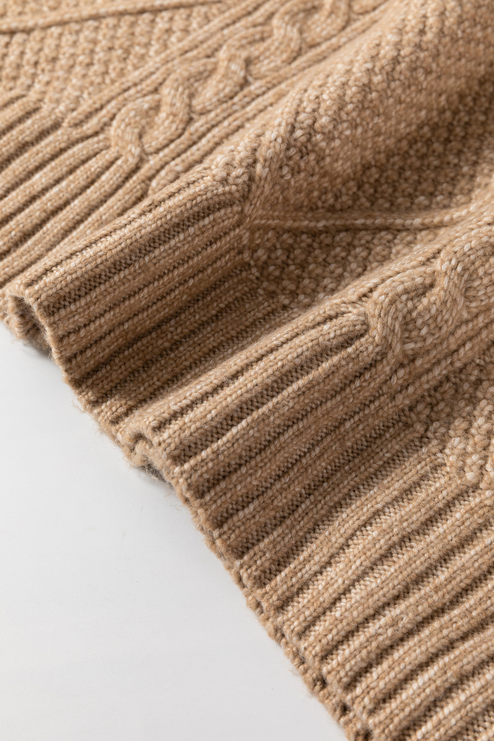 KaleaBoutique Stylish Cable Knit Drop Shoulder Loose Fit Sweater Dress - KaleaBoutique.com