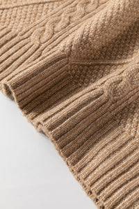 KaleaBoutique Stylish Cable Knit Drop Shoulder Loose Fit Sweater Dress - KaleaBoutique.com