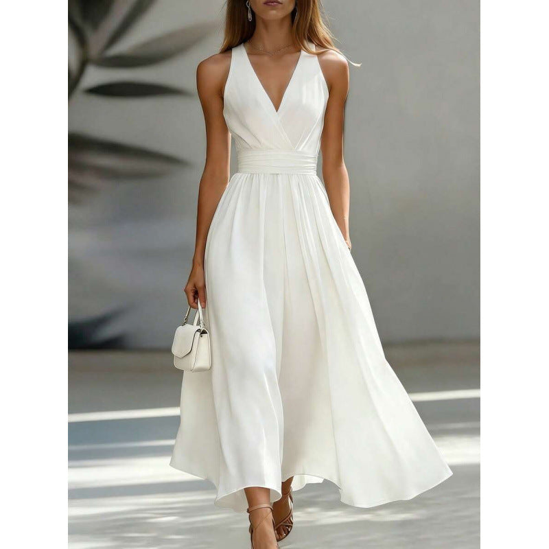 French-style Retro Sleeveless Vacation Dress For Women - KaleaBoutique.com