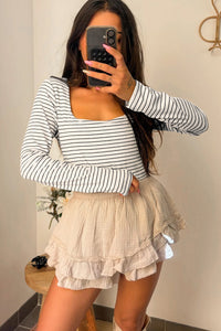 KaleaBoutique Classic Stylish Square Neck Long Sleeve Top - KaleaBoutique.com