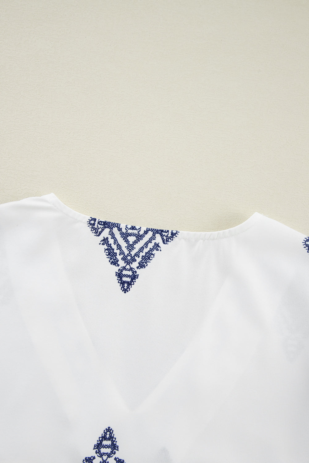 KaleaBoutique Boho Geometric Print Bracelet Sleeve V Neck Blouse - KaleaBoutique.com