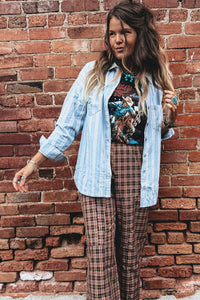 Boyfriend Chest Pocket Classic Denim Shacket - KaleaBoutique.com