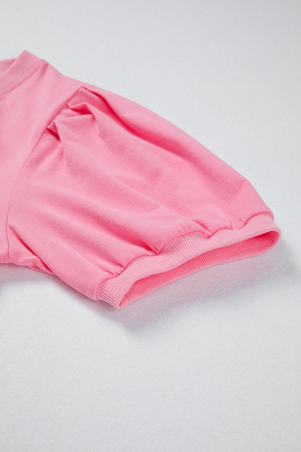 Solid Color V Neck Short Puff Sleeve Blouse - KaleaBoutique.com