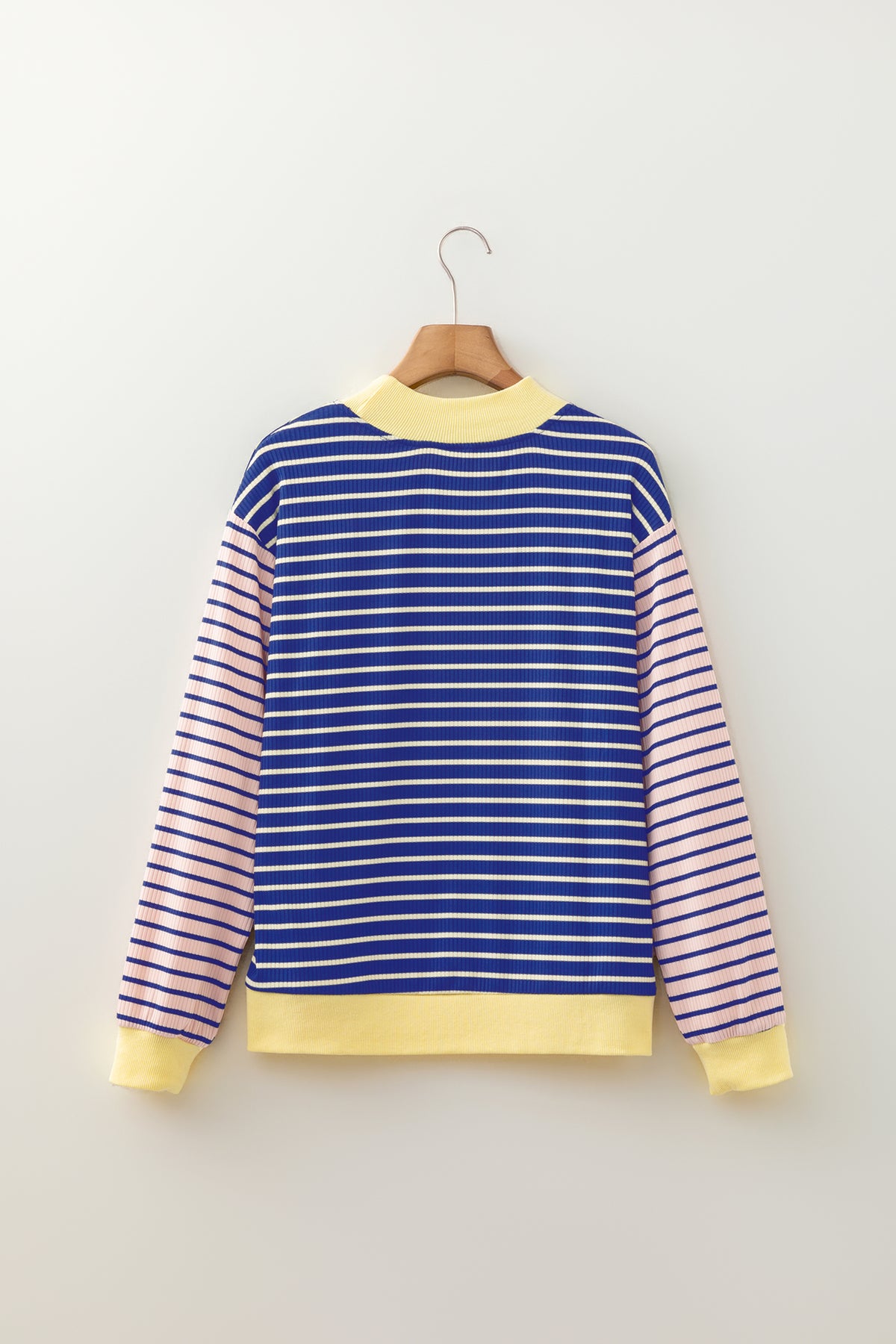 KaleaBoutique Stylish Contrast Long Sleeve Crew Neck Pullover Top - KaleaBoutique.com