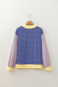 KaleaBoutique Stylish Contrast Long Sleeve Crew Neck Pullover Top - KaleaBoutique.com