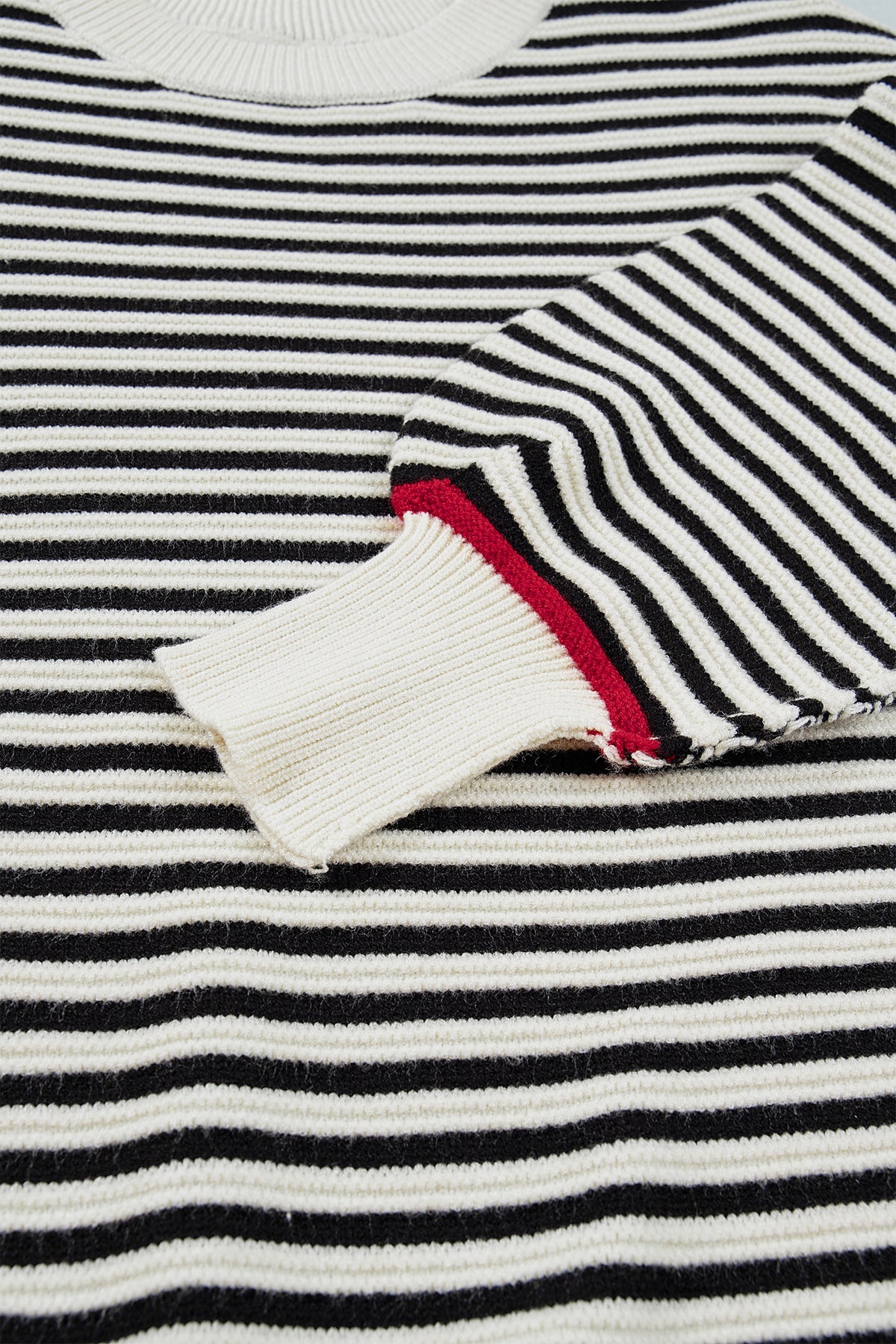 Ribbed Trim Drop Shoulder Oversized Sweater - KaleaBoutique.com