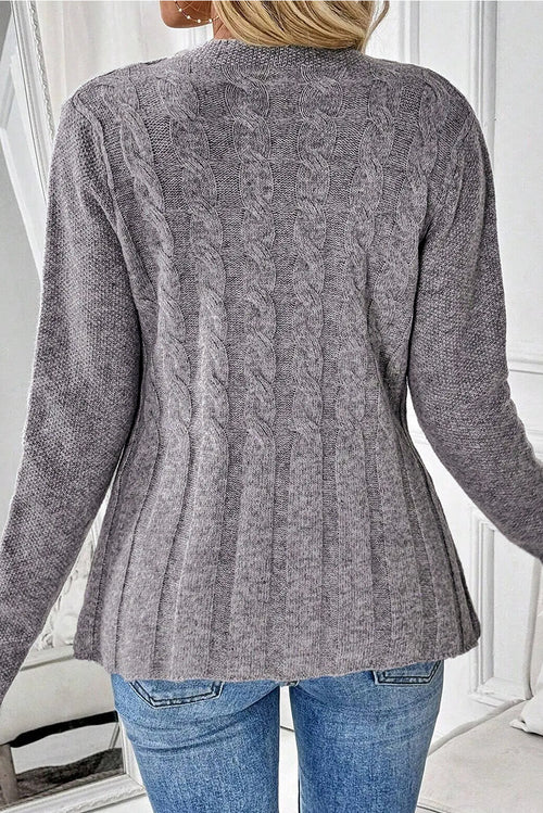 KaleaBoutique Comfortable High Cable Knit Cardigan Sweater - KaleaBoutique.com